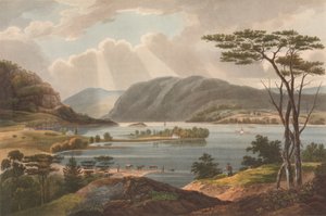 Uitzicht vanaf Fishkill naar West-Point No. 15 van The Hudson River Portfolio, 1825 door John Rubens Smith
