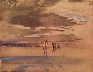 Een Grijze Ochtend Nabij Venetië, 19e eeuw door John Ruskin