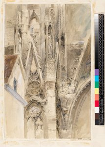 Ingang van het zuidtransept van de kathedraal van Rouen, 1854