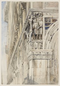 Gevel van Het Dogenpaleis, Venetië - De Wijnstokhoek, ca. 1870 door John Ruskin