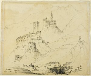 Burchten in Tirol, bij Mals (recto); Kasteel in Lenzburg (verso)