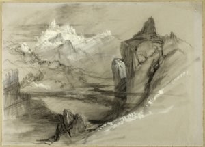 Berglandschap door John Ruskin