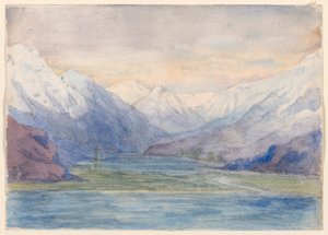 Berglandschap door John Ruskin