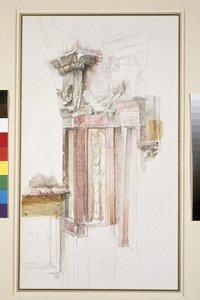 Pilaster op de gevel van Sant Anastasia, Verona, juni 1869
