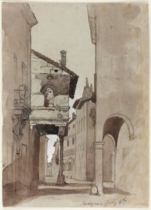 Straat in Bologna door John Ruskin