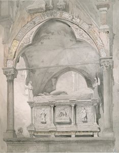 Studie voor het graf van Mastino II della Scala in Verona, 1852