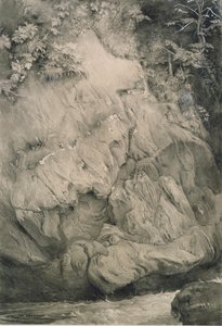 Studie van Gneisrots, Glenfinlas door John Ruskin