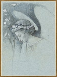 Studie van het hoofd van de engel Gabriël in Filippo Lippi