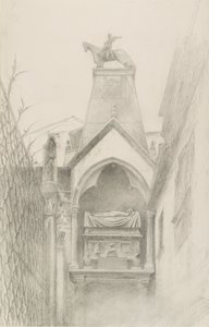 Studie van het Graf van Can Grande della Scala in Verona door John Ruskin