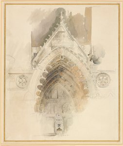 De noordelijke boog van de westelijke ingang van de kathedraal van Amiens, 17 - 18 mei of 23 september 1856 door John Ruskin