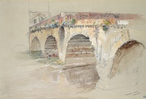 De Ponte della Pietra, Verona, 14-17 juni 1869 door John Ruskin