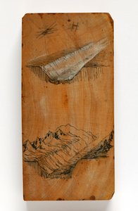 De greppel van de vallei van Chamonix en de toppen boven de greppel, c.1856 door John Ruskin