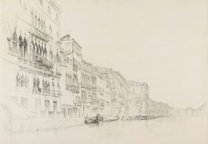 Uitzicht van het Palazzo Bembo naar het Palazzo Grimani, Venetië door John Ruskin