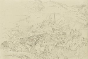 Uitzicht op Luzern van boven door John Ruskin
