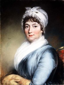Portret van een dame met een kanten muts