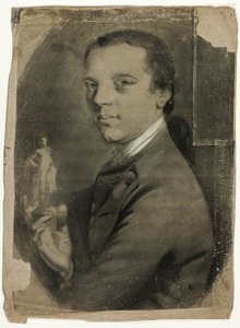 Jonge Man die een Beeldje Vasthoudt door John Russell