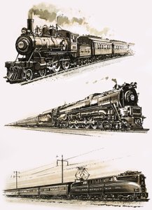 Montage van treinen uit de VS door John S. Smith