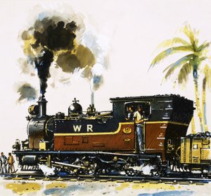 Smalspoorlocomotief van de WT-klasse, gebouwd door Bagnall, op de Western Railways