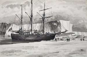 Het raam (gouache op papier) door John S. Smith