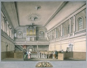 De kapel van het vondelingenhuis kijkend naar het westen, 1773