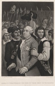 Lodewijk XVI Bedreigd door de Menigte tijdens hun Bezoek aan de Tuilerieën door John Sartain