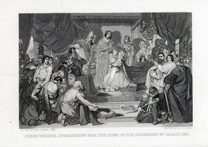 Koningin Philippa die pleit voor de levens van de burgers van Calais, 1347, 1882