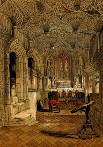 Koor Kapel, Aangrenzend aan de Beauchamp Kapel, Warwick, 1845 door John Scandrett Harford