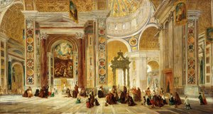 Interieur van de Sint-Pieter, Rome