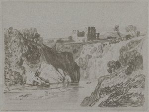 Kasteel Boven een Rotsachtige Kloof