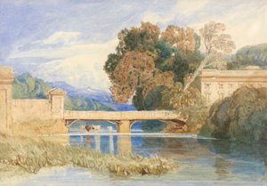 Chateau Navarre, nabij Evreux, Normandië door John Sell Cotman