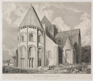 Kerk van St. Nicolaas, in Caen door John Sell Cotman