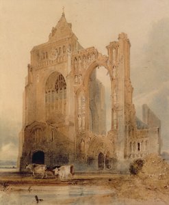 Croyland Abbey, Crowland door John Sell Cotman