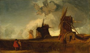 Drainage Molens in de Venen, Croyland, Lincolnshire door John Sell Cotman