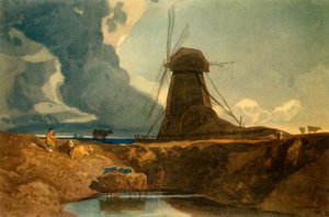 Afwateringsmolen, Lincolnshire door John Sell Cotman