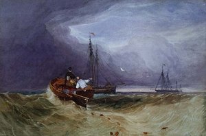 Vissersboten voor Yarmouth door John Sell Cotman