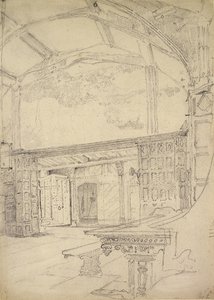 Interieur van de Grote Zaal, Little Moreton Hall, Cheshire
