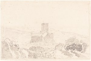 Landschap met Kerk door John Sell Cotman
