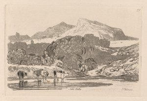 Liber Studiorum: Plaat 21, Uitzicht in Noord-Wales, 1838