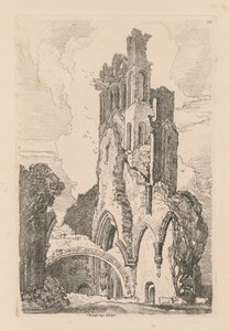 Liber Studiorum: Plaat 34, Llanathony Abbey, Monmouthshire door John Sell Cotman