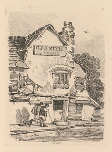Liber Studiorum: Plaat 41, Huis in Bristol door John Sell Cotman