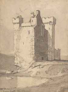 Kasteel Loch Ranza, eiland Arran, Schotland door John Sell Cotman
