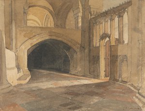 Kathedraal van Norwich: Ingang naar Jezuskapel door John Sell Cotman