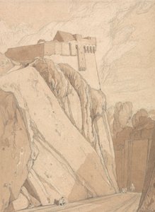 Deel van de oude vestingwerken in Saint Lo, Normandië door John Sell Cotman