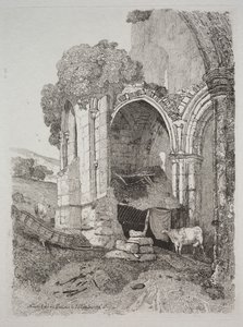 Rievaulx Abbey, Yorkshire, 1810 door John Sell Cotman