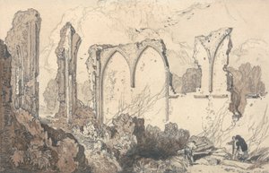 Ruïne achter de Vrije School, Thetford, Suffolk door John Sell Cotman