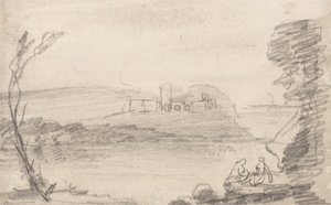 Ruïne op een Meer, in de Stijl van Richard Wilson door John Sell Cotman