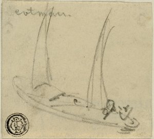 Zeilboot door John Sell Cotman