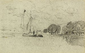 Zeilboot door John Sell Cotman