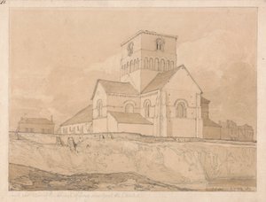 Zuidoostelijk uitzicht op de kerk van Lery, nabij Pont-de-l