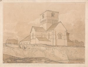 Zuidoostelijke aanblik van de kerk van Lery, bij Pont-de-l